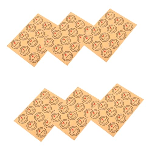 Healvian 12stücke Kraftpapier Aufkleber Mit Selbstklebende Dankeschön-sticker Für Backwaren Und Einladungen Handgemachte Etiketten Für Kreative Verpackungen von Healvian
