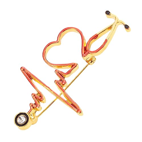 Healvian Dekorative Brosche Mit Herzmotiv Modisches Abzeichen Für Kleidung Kreatives Accessoire Mit Eingelegtem Diamanten Für Geschenke Und Anlässe Für Damen Und Herren von Healvian