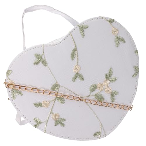 Healvian Herzförmige Clutch Tasche Damen Abendtasche Kleine Umhängetasche mit Stickerei für Dinner Party und Alltag Stilvoll Praktisch Leicht zu Tragen von Healvian