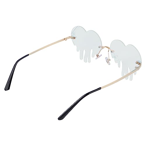 Healvian Herzförmige Sonnenbrille für Damen Stylische Rimless Sonnenbrille für Partys und Festivals für Cosplay und Fotoshootings mit Komfortablen Nasenpads Healvian Herzförmige Sonnenbrille für Damen Stylische Rimless Sonnenbrille für Partys und Festivals für Cosplay und Fotoshootings mit Komfortablen Nasenpads von Healvian