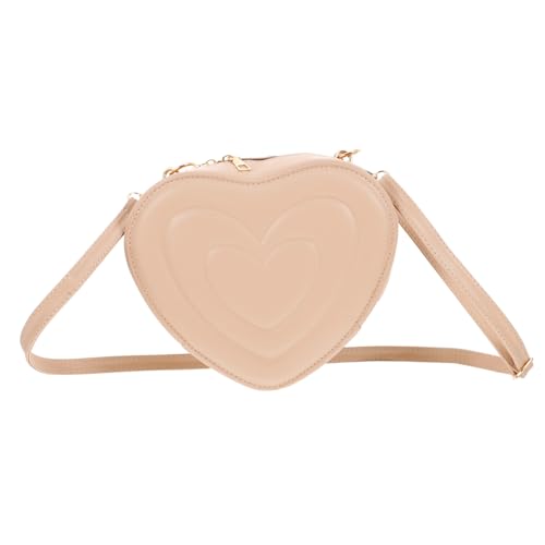 Healvian Herzförmige Umhängetasche Damen Kleine Crossbody Tasche Süße Sommer Handtasche Einfarbig Verstellbar Schultertasche Für Alltag Freizeit von Healvian
