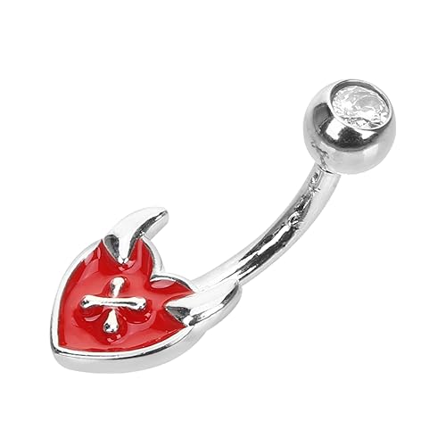 Healvian Herzförmiger Bauchnabelring Metall Verstellbar Komfortabel Sitzend Modisches Piercing Schmuckstück für Damen Geeignet für Alltag Party Strand und Club Elegantes Design von Healvian