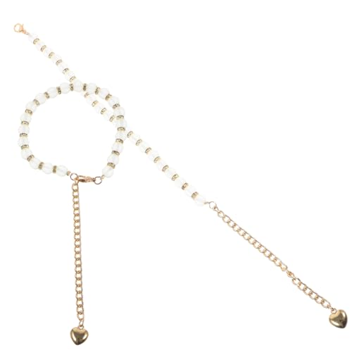 Healvian High Heels Schuhriemen mit Simulierten Perlen Lose Schnürsenkel Bequeme Fersenriemen für Damen Einfach Anzulegen Sicherer Halt für Formelle Anlässe und Alltag von Healvian