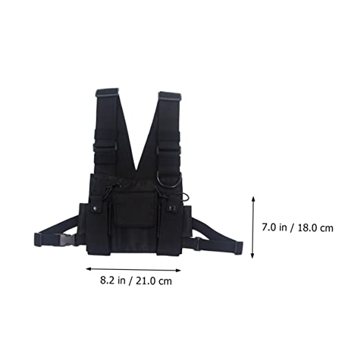 Healvian Hip Hop Brusttasche Verstellbarer Schultergurt Multifunktional Utility Pouch Unisex Mittlere Kapazität für Smartphone Schlüssel Karten Bauchtasche für Alltag und Outdoor von Healvian