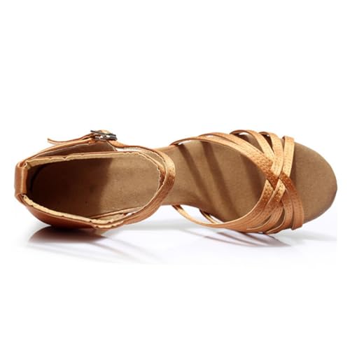 Healvian Hochhackige Lateinische Sandalen für Damen Weiche Sohle Absatz Dunkelhäutig Tanz Sommer Freizeitaktivitäten Vielseitig Kombinierbar mit Hosen oder Röcken von Healvian