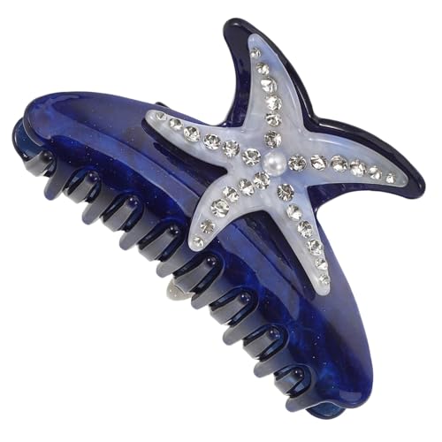 Healvian Hochwertiger Haarklammer Claw Clip mit Meeresstern Design Großer Leichter Haarclip für Damen Eleganter Styling Halter für Alltag Party und Sport Rutschfest und Vielseitig von Healvian