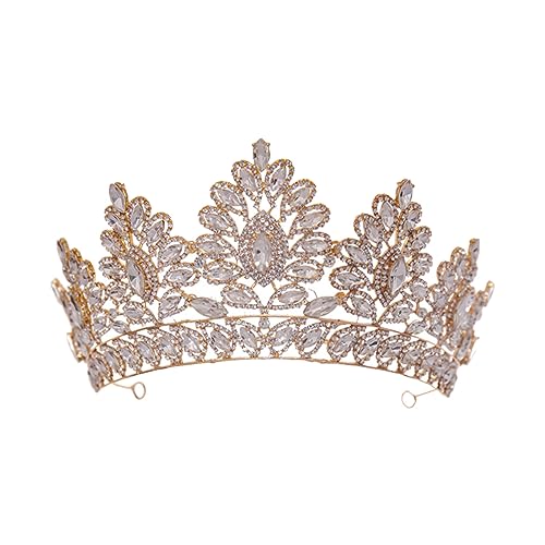 Healvian Hochzeit Tiara Krone Haarband Braut Diadem mit Funkelnden Strasssteinen Brautaccessoire für Hochzeit Party Abendveranstaltung Universelle von Healvian