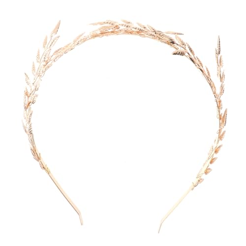 Healvian Hochzeitskrone Haarreif Goldene Brautschmuck Haarschmuck für Damen Leicht und Komfortabel für Hochzeiten Partys und Besondere Anlässe von Healvian