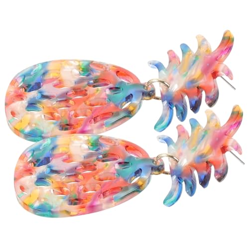 Healvian Hohle Ananas Ohrstecker Damen Leichtes Acryl Schmuck Modisch Einzigartig Alltag Party Accessoire Geschenkidee für Frauen Freundinnen von Healvian
