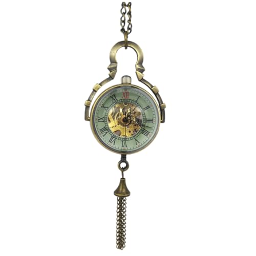 Healvian Vintage Taschenuhr Mechanische Uhr Retro Kettentaschenuhr Taschenuhr Anhänger Für Erwachsene von Healvian