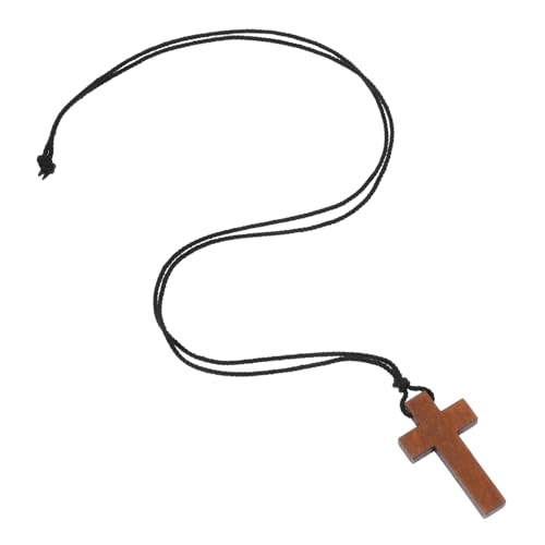 Healvian Holzkreuz-anhänger Halskette Für Damen Herren Mit Verstellbarer Kordelkette Holzkreuzkette Als Christlicher Schmuck Für Alltag Und Anlässe von Healvian