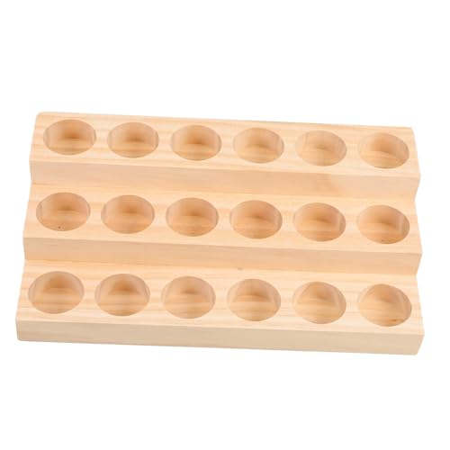 Healvian Holzregal für Ätherische Öle Natürlicher Ätherischer Ölflaschen Organizer Kompakte Aufbewahrungsbox für Aromatherapie Robustes Design für Sichere Lagerung und Präsentation von Healvian