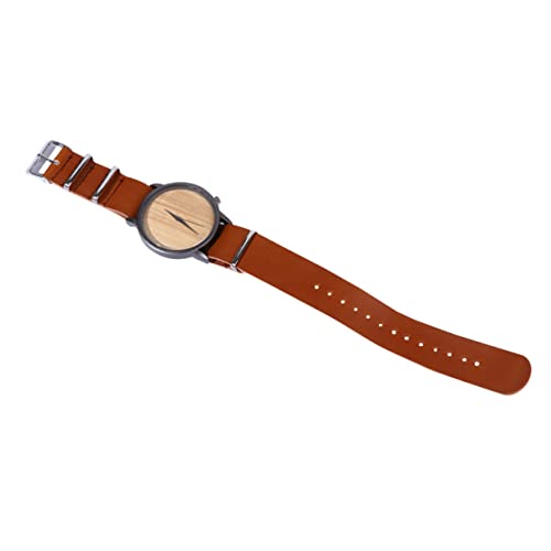 Healvian Holzuhr Mit Lederarmband Stil Natürliches Langlebiges Armband Perfektes Für Familie Und Freunde von Healvian