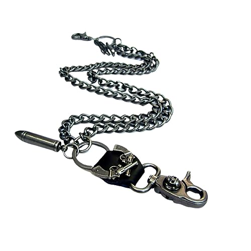 Healvian Hosenkette Metall für Jeans Lange Punk Hip Hop Gürtelskette Vielseitige Geldbörsenkette für Jungen und Mädchen Modisches Accessoire für Gothic Style für Schlüssel und Kleine von Healvian
