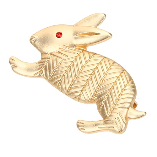 Healvian Hübsche Metall Hasenbrosche für Frauen Eleganter Bunny Anstecker mit Augen Design zu Geburtstagen Ostern Besonderen Anlässen Einfach Anzubringen Sicher von Healvian