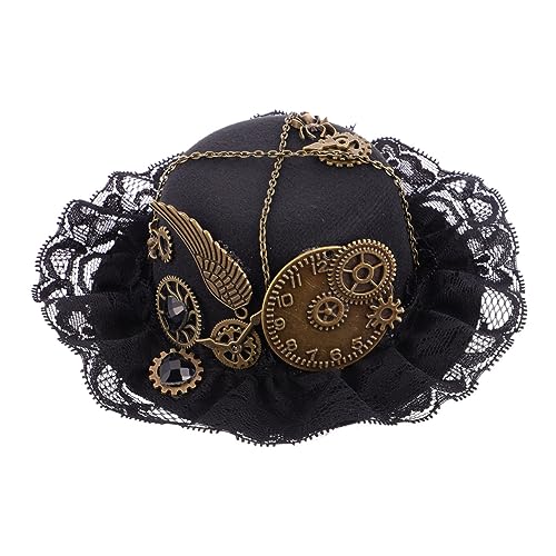 Healvian Hut Steampunk Herren Plastikhut Kopfbedeckung Kleine Hut Haarnadel Performance Haarnadel Zubehör Accessoires Partykleidung Accessoires von Healvian