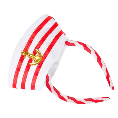 Healvian Marine Stirnband Hut Kostüm Set Matrosenhut Stirnband Für Cosplay Party von Healvian