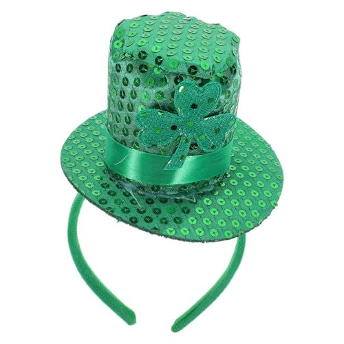 Healvian Top Hat Kleeblatt Haarband Für Patrick Day Bequeme Und Stilvolle Festival-dekoration Für Und Partys Mit Funkelnden Details Und Sicherem Sitz von Healvian