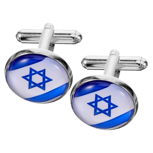 Healvian Israel Manschettenknöpfe Herren Business Hemd Schmuck Langlebige Anzug Ärmelknöpfe mit Flaggenmotiv Vielseitig für Formelle und Tägliche Outfits Geeignet Healvian Israel Manschettenknöpfe Herren Business Hemd Schmuck Langlebige Anzug Ärmelknöpfe mit Flaggenmotiv Vielseitig für Formelle und Tägliche Outfits Geeignet von Healvian