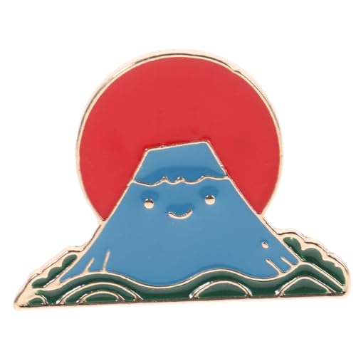 Healvian Japanische Brosche Fuji Berg Anstecknadel Cartoon Stil Modeaccessoire für Kleidung Taschen Rucksäcke Hüte Multifunktionale Dekoration für Damen und Herren von Healvian