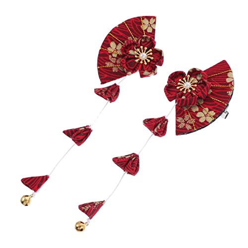 Healvian Haarnadel Im Japanischen Stil Fächerform Aus Hochwertigem Stoff Und Zinklegierung Haarspange Für Frauen Und Mädchen Für Maskenbälle Karneval Und Hochzeiten von Healvian