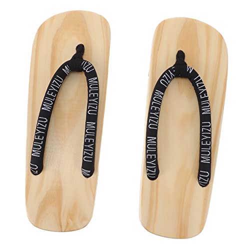 Healvian Japanische Holzclogs Herren Traditionelle Geta Sandalen Atmungsaktive Flache Sommerschuhe Hautfreundlich Langlebiges Material Stabiler Halt Modischer Kimono Stil von Healvian