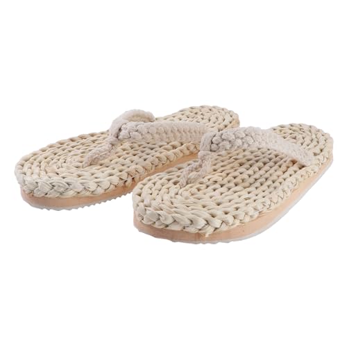 Healvian Japanische Retro Webpantoletten Atmungsaktive Sommerschuhe mit Rutschfester Sohle Leichte Hausschuhe für Damen und Herren Komfortabel und Einfach Anzuziehen für Indoor und Outdoor von Healvian