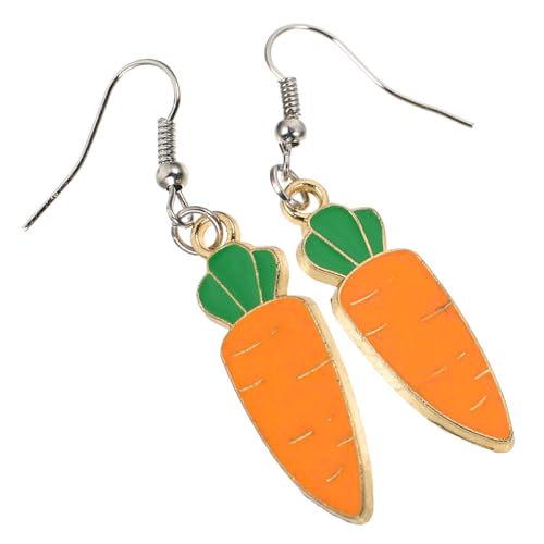 Healvian Karotten Ohrringe Damen Ohrstecker Niedlich Karottenform Modeschmuck Party Valentinstag Geburtstag Zubehör für Frauen Mädchen von Healvian