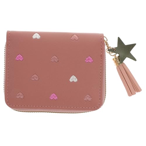 Healvian Pu Geldbörse Damen Kartenetui Cartoon Geldbeutel Für Mädchen Mit Münzfach Kleine Handtasche Aus Kunstleder Rosa RFID Schutz Für Reisen Und Alltag von Healvian