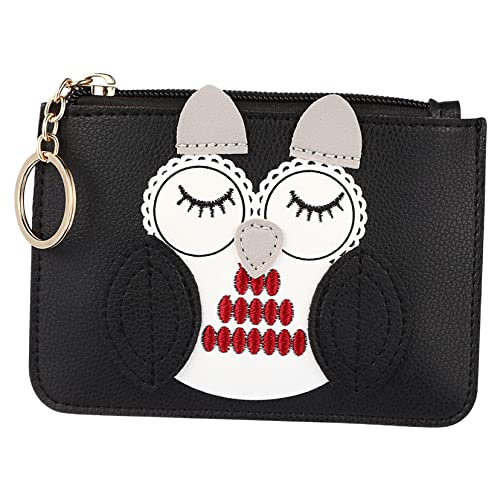 Healvian Kartenhülle Mit Eulenmotiv Geldbörse Für Damen Cartoon-Design Aus Hochwertigem Pu- Mit Schlüsselanhänger Für Kleingeld Karten Und von Healvian