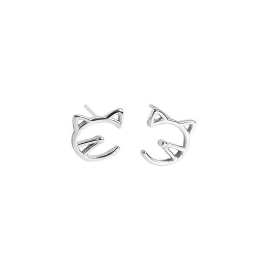 Healvian Katzen Ohrstecker Damen Ohrschmuck Leicht Hautfreundlich Einzigartige Katzenform Schmuck für Frauen Mädchen Alltag Party von Healvian
