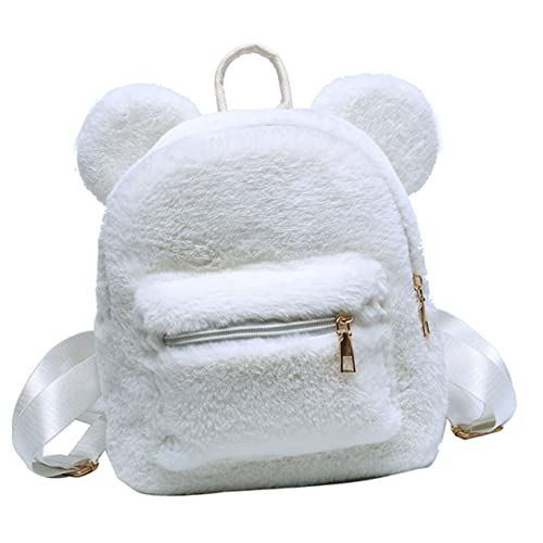 Healvian Kawaii Plüsch Rucksack Mit Bärenohren Winterliche Umhängetasche Für Mädchen Vielseitig Einsetzbar Als Schulranzen Freizeit Und Reisetasche Hohe Kapazität Und von Healvian