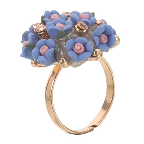 Healvian Keramik Blumenring Damen Modisch Blumendekor Feiner Schmuck Verstellbar Alltag Elegant Geschenk von Healvian