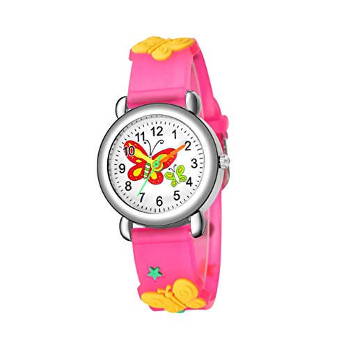 Healvian Kinderuhr mit Cartoon Butterfly Muster Quarzuhr für Jungen Armbanduhr Modisches Design für Schule Freizeit Langlebig Komfortabel von Healvian