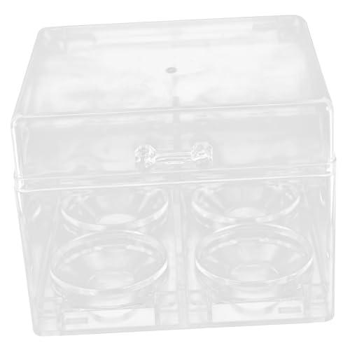 Healvian Klarer Make Up Schwamm Aufbewahrungsbehälter mit Deckel Multi Grid Organizer für Kosmetikschwämme für Badezimmer Schminktische und Schreibtische von Healvian