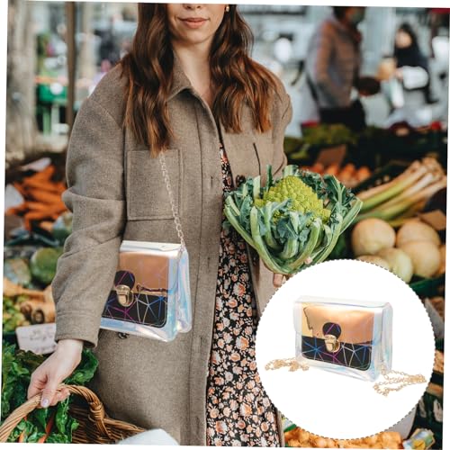 Healvian Klares Stadiongeldbeutel Tasche Schulter Klarer Crossbody -Geldbeutelbeutel klare Geldbörse Klarer Kreuzkörperbeutel Stadiongeldbörse Klarsichtbeutel Pu Schwarz von Healvian