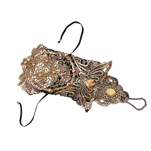 Healvian Elegante Spitzenhandschuhe Mit Ring Und Armband Für Frauen Blumendesign Retro Und Kreativ Für Partys Hochzeiten Oder Besondere Anlässe von Healvian