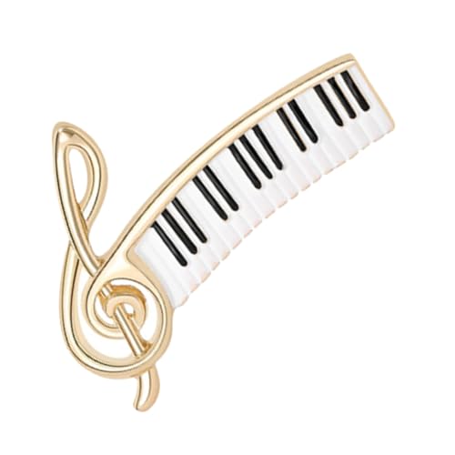 Healvian Klavierbrosche Damen Kreative Musiknote Anstecknadel Schmuckaccessoire für Kleidung Suit Brooch Stilvolle Metallbrosche von Healvian
