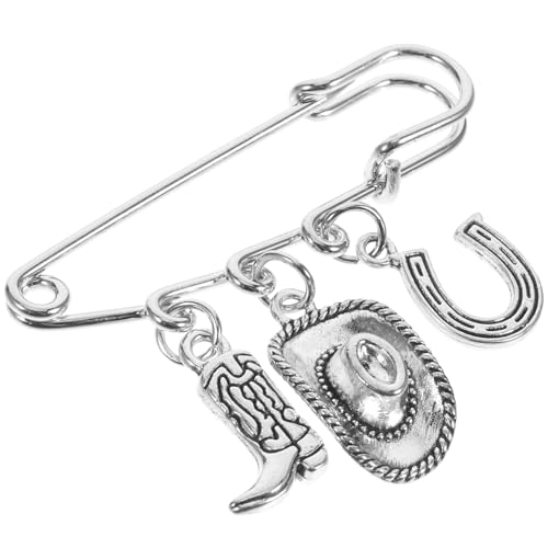 Healvian Kleiderclips Für Damen Western Cowboy Schalclip Cowgirl Frauen Farbbrosche Stilvolle Pulloverclips Strickjackenclips Hemdclips Schalclips Schalverschluss Kragenclips von Healvian