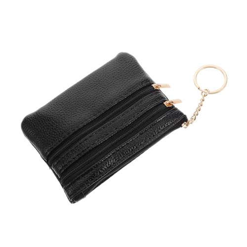 Healvian Kleine Damen Geldbörse aus Echtem Material mit Reißverschluss Kompakt und Handlich Münzfach Kartenhalter und Schlüsselhalter Komfortabel und Sicher für Tasche oder Hosentasche von Healvian
