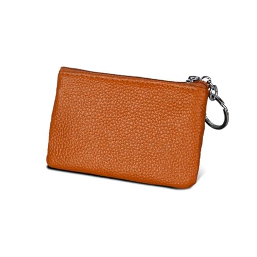Healvian Kleine Damen Geldbörse aus Pu Material Multifunktional mit Reißverschluss für Münzen Schlüssel und Karten Modisches Leichtes Täschchen in Hellbraun für Alltag und Sommer von Healvian