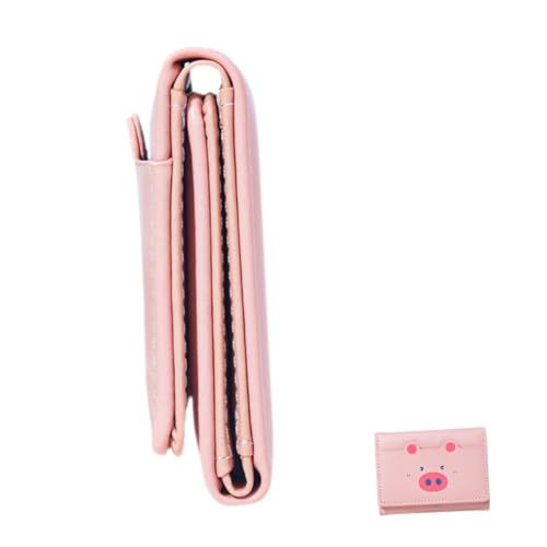 Healvian Kleine Damen Geldbörse mit Cartoon Schlankes Kartenetui mit Münzfach Kompaktes Leichtes Portemonnaie für Frauen Multifunktionale Clutch für Karten und Kleingeld Robust und von Healvian
