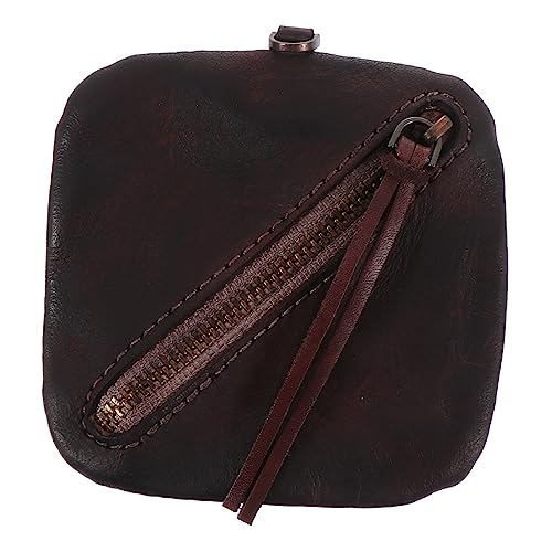 Healvian Kleine Geldbörse für Damen Herren Handgefertigter Vintage Münzbeutel Echtem Rindsleder Tragbar Langlebig für Business Healvian Kleine Geldbörse für Damen Herren Handgefertigter Vintage Münzbeutel Echtem Rindsleder Tragbar Langlebig für Business von Healvian