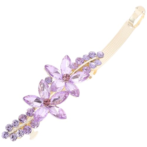 Healvian Kleine Haarklammer mit Strassblume Metallisch Stabiler Federclip Modisch Blumiges Design für Damen Eleganter Haarschmuck Geeignet für Verschiedene Frisuren Geschenkidee von Healvian