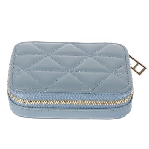 Healvian Kleine Kosmetiktasche aus Robustem Echtleder mit Integriertem Bruchsicherem Spiegel Tragbare Lippenstift Aufbewahrungstasche für Damen Vielseitige Make Up Tasche für Reisen und von Healvian