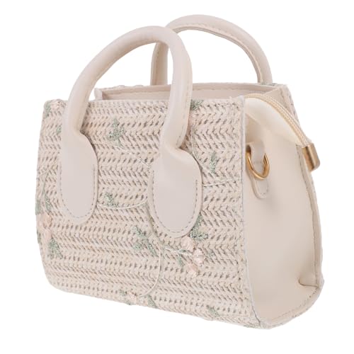 Healvian Kleine Leichte Strohtasche Damen Handgefertigte Single Shoulder Crossbody Bag Freizeit Umhängetasche Geeignet für Strand Alltag für Freundin Mutter Stilvoll und Praktisch von Healvian