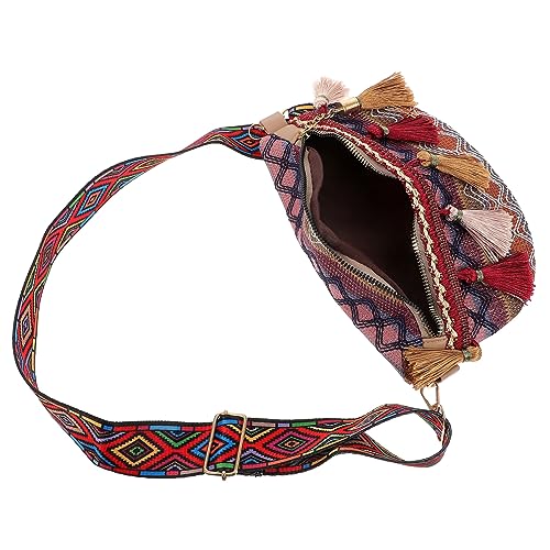 Healvian Kleine Tasche Im Ethno-Stil Für Damen Brusttasche Mit Verstellbarer Schnalle Aus Polyestermaterial Für Arbeit Schule Reisen Und Freizeit von Healvian
