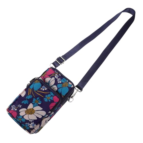 Healvian Kleine Umhängetasche Damen mit Blumenmuster Mini Phone Shoulder Bag Vielseitige Crossbody Tasche Strapazierfähige Nylon Handtasche Praktische Mini Coin Purse für Alltag und von Healvian