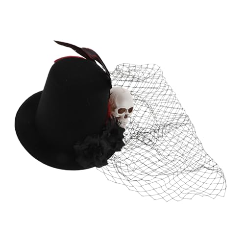 Healvian Kleiner Mit Schleier Und Vintage Mesh Hut Für Halloween Mini Party Kopfbedeckung Für Damen von Healvian