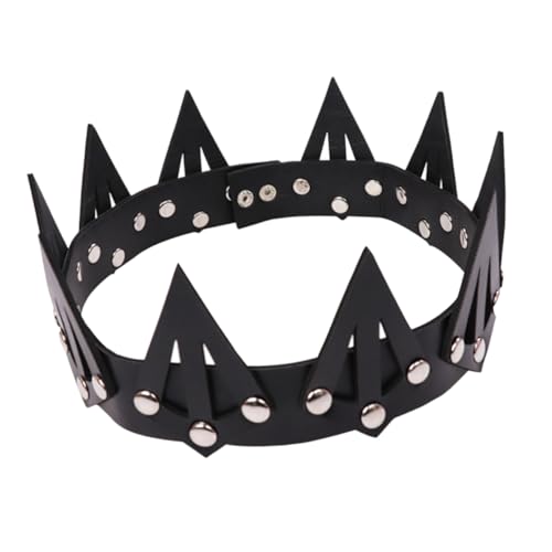 Healvian Ballkrone Haarband Für Cosplay Und Partys Lederkrone Für Festivals Und Bühnenauftritte Geeignet Für Damen Und Herren von Healvian